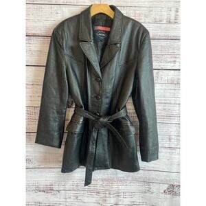 U.S.A. Leather vintage black leather jacket Women’s Size XL
